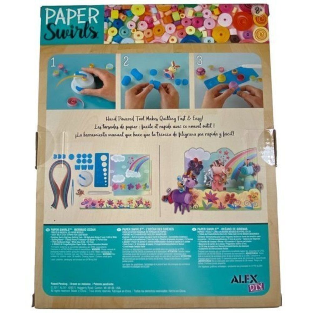 Alex DIY Paper Swirls Unicorn Fantasy Kids Crafts New in Box! - Picture 2 of 7